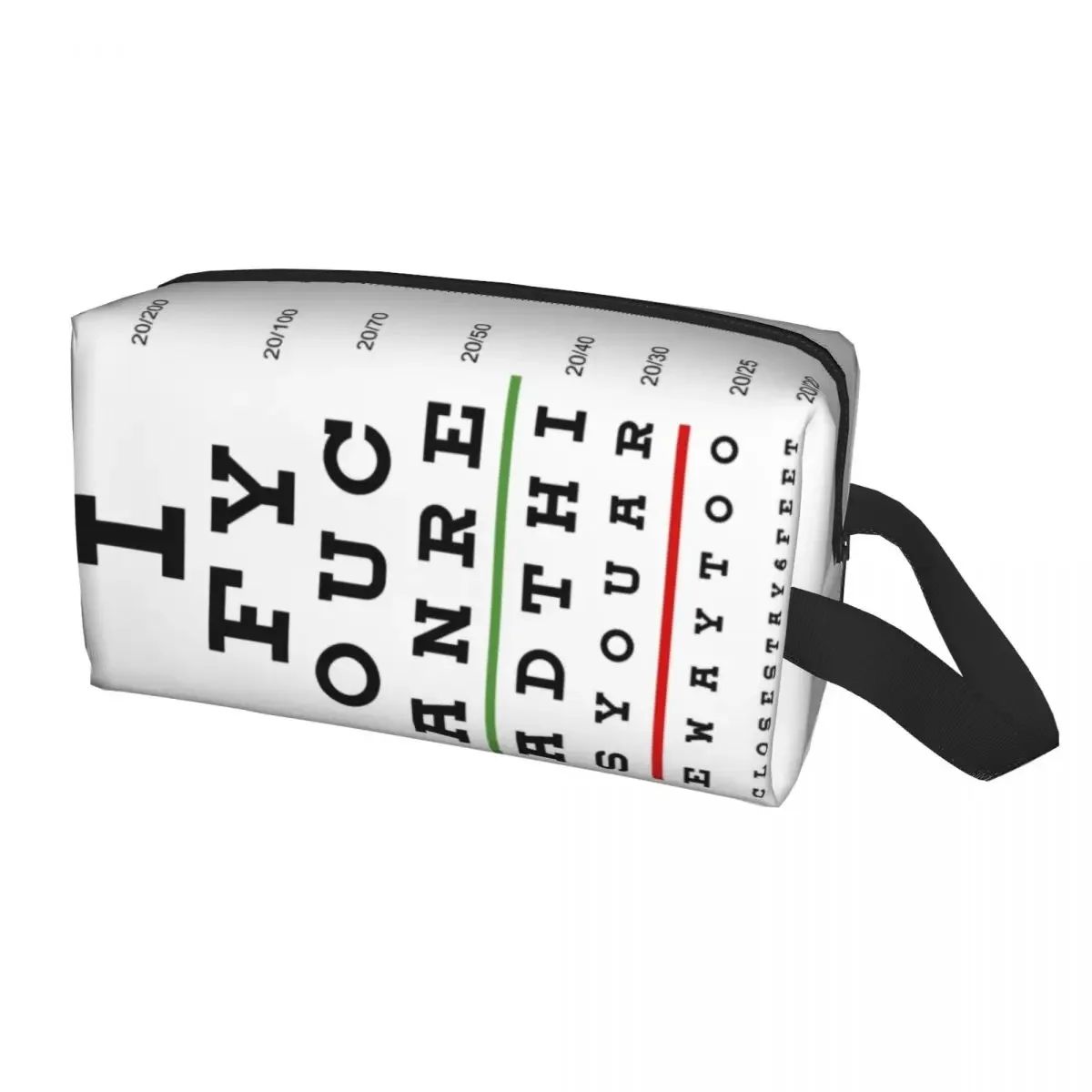 Snellen Eye Chart Test sacchetto cosmetico grande capacità Eye Surgeon ottico optometrista astuccio per il trucco Beauty Storage borse da toilette