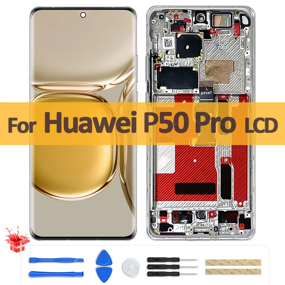 

6.6" Original OLED For Huawei P50 Pro LCD P50Pro Display Touch Screen Digitizer Assembly JAD-AL50 JAD-AL00 LCD Replacement Parts