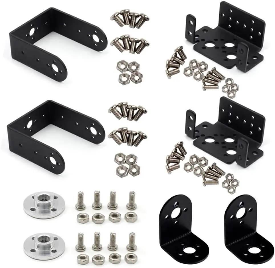 8PCS/LOT 2 DOF RC Servo Bracket Mounting Kit for MG995 MG996R S3003 Steering Robot Car Boat