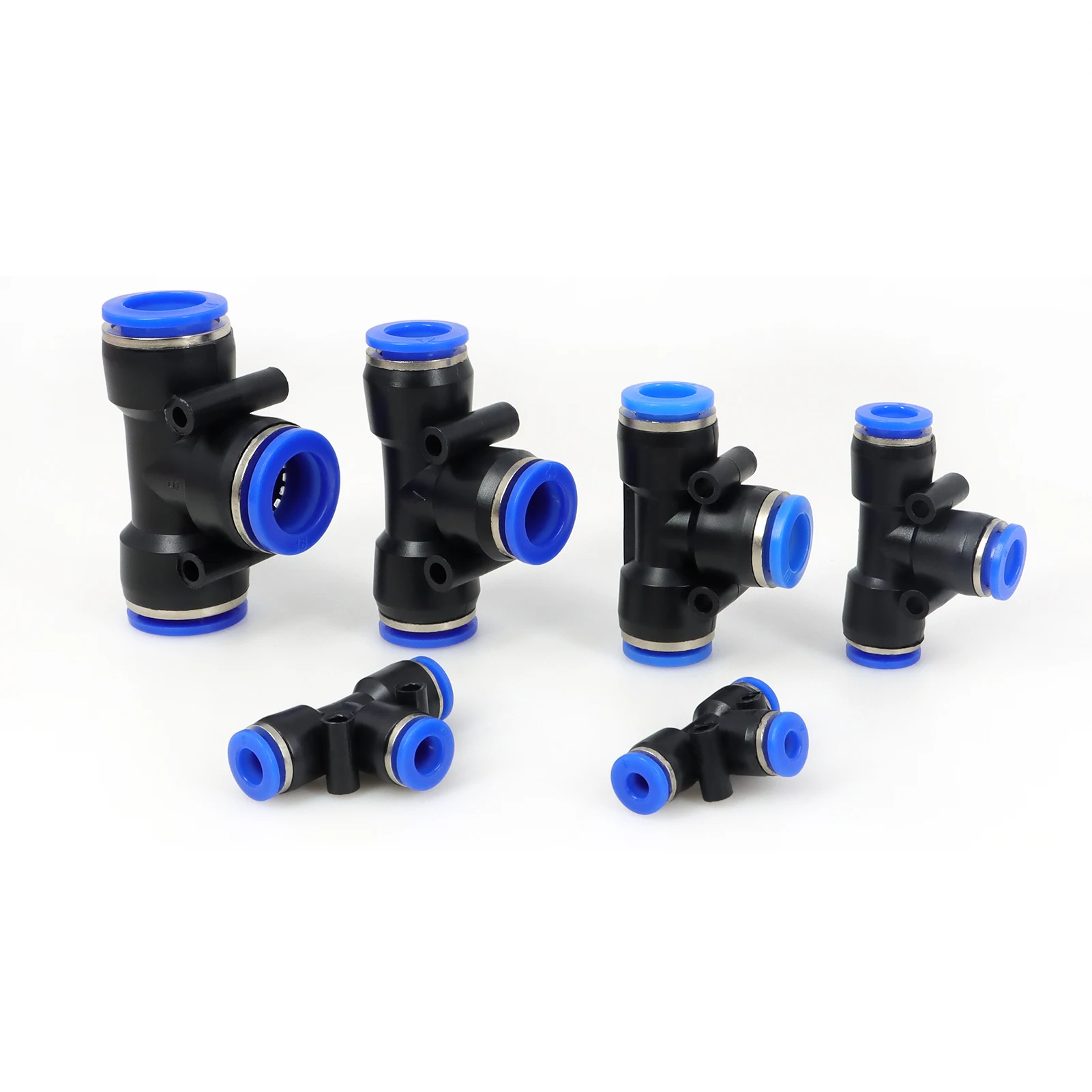 2/8/50P Push-to-Connect Pneumatic Fitting Leak-Proof Air Water Tube OD 4~16mm Straight/Elbow/Tee Available for PU/PE/PV/PY Hose