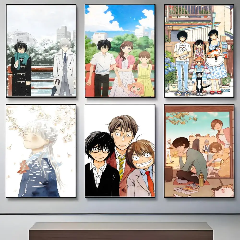 Healing Anime M-March Comes In like a Lion Poster Crease Free Waterproof Durable All Space Wall Decor