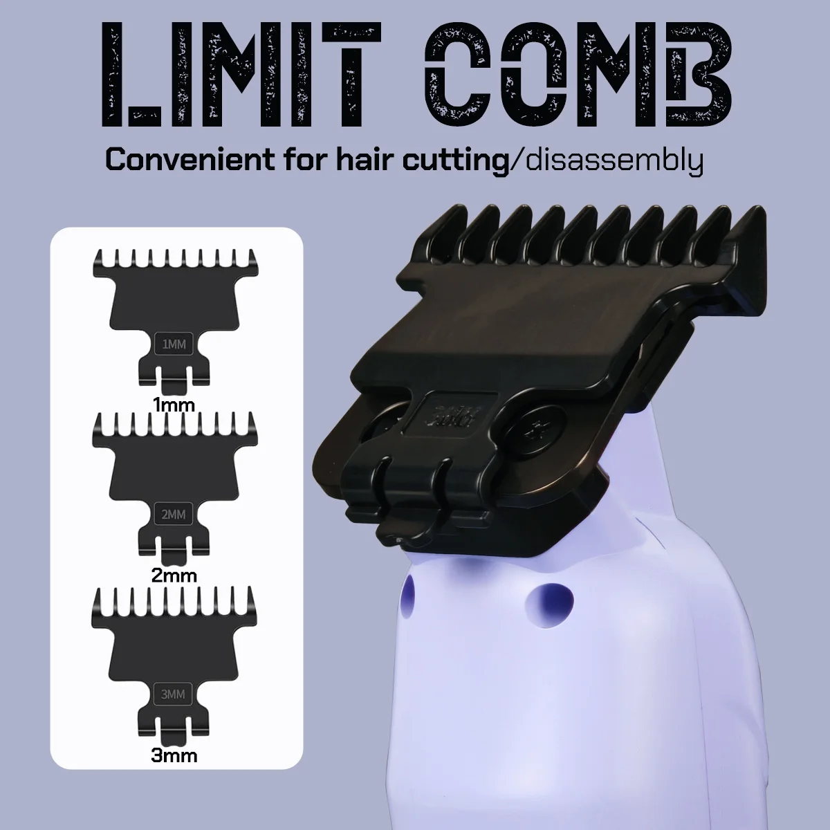 BRDCLIP 109 Purple Professional 7700RPM Hair Trimmer Barber Finishing Hair Clipper Haircut DLC Blade Men's Haircutting Machine