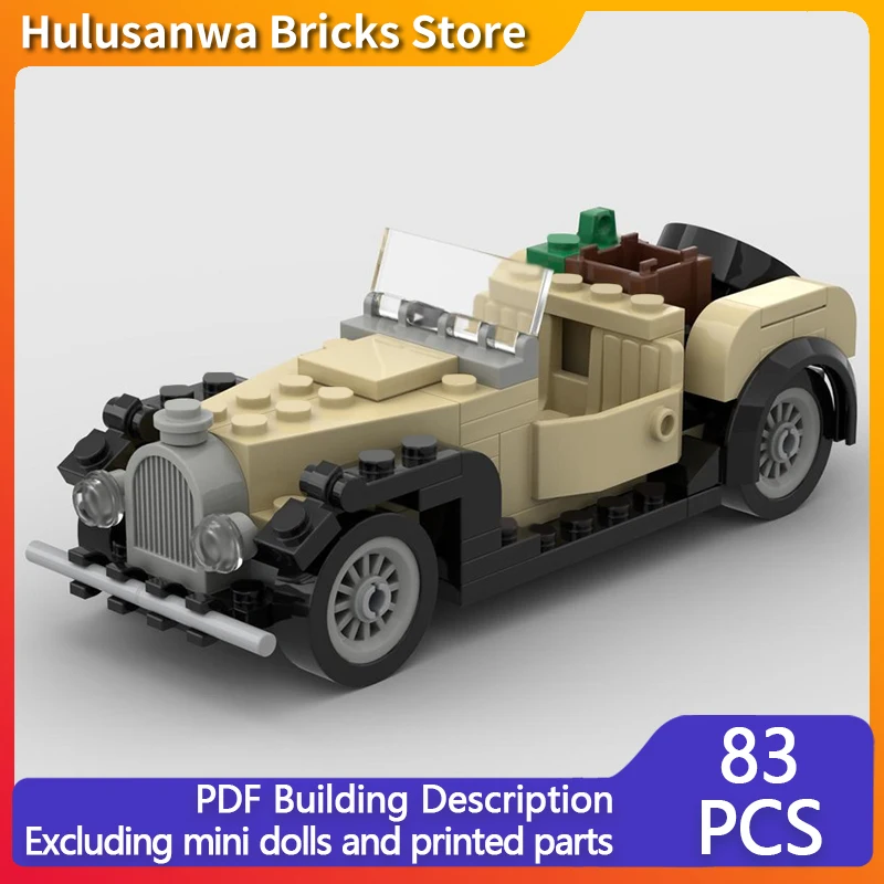 

Модель городской автомобиль MOC, строительные кирпичи, авантюристы, винтажный автомобиль, модульная технология, детские праздничные подарки, сборные игрушки, костюм