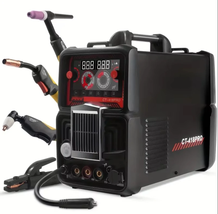 Plasma Cutter Welder Gas MIG/Gasless MIG/Lift TIG/Stick/CUT 5 In 1 Welding Machine With 110V/220V Dual Voltage