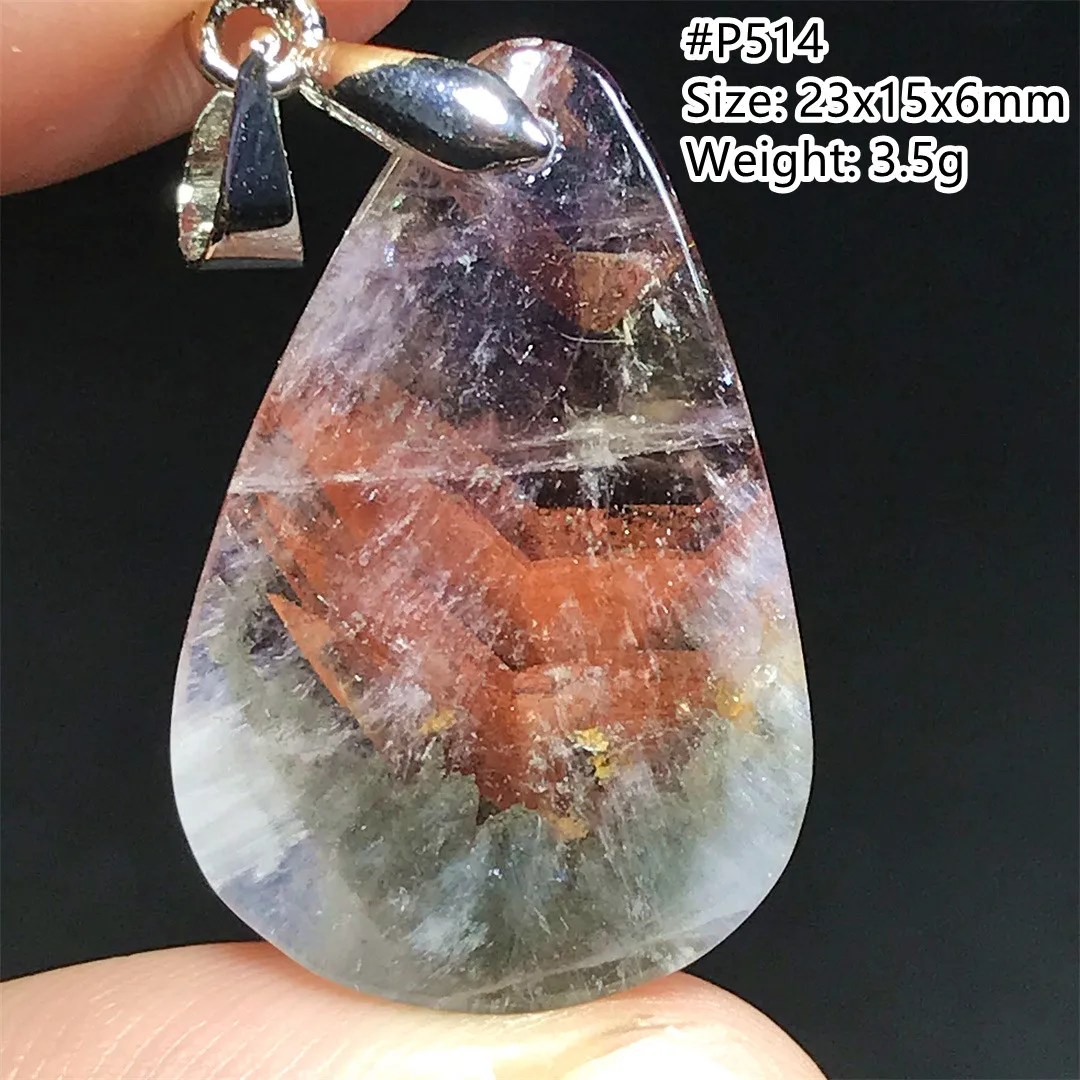 Top Natural Auralite 23 Pendant For Women Lady Man Wealth Gift Cacoxenite Crystal Beads Canada Gemstone Stone Jewelry AAAAA