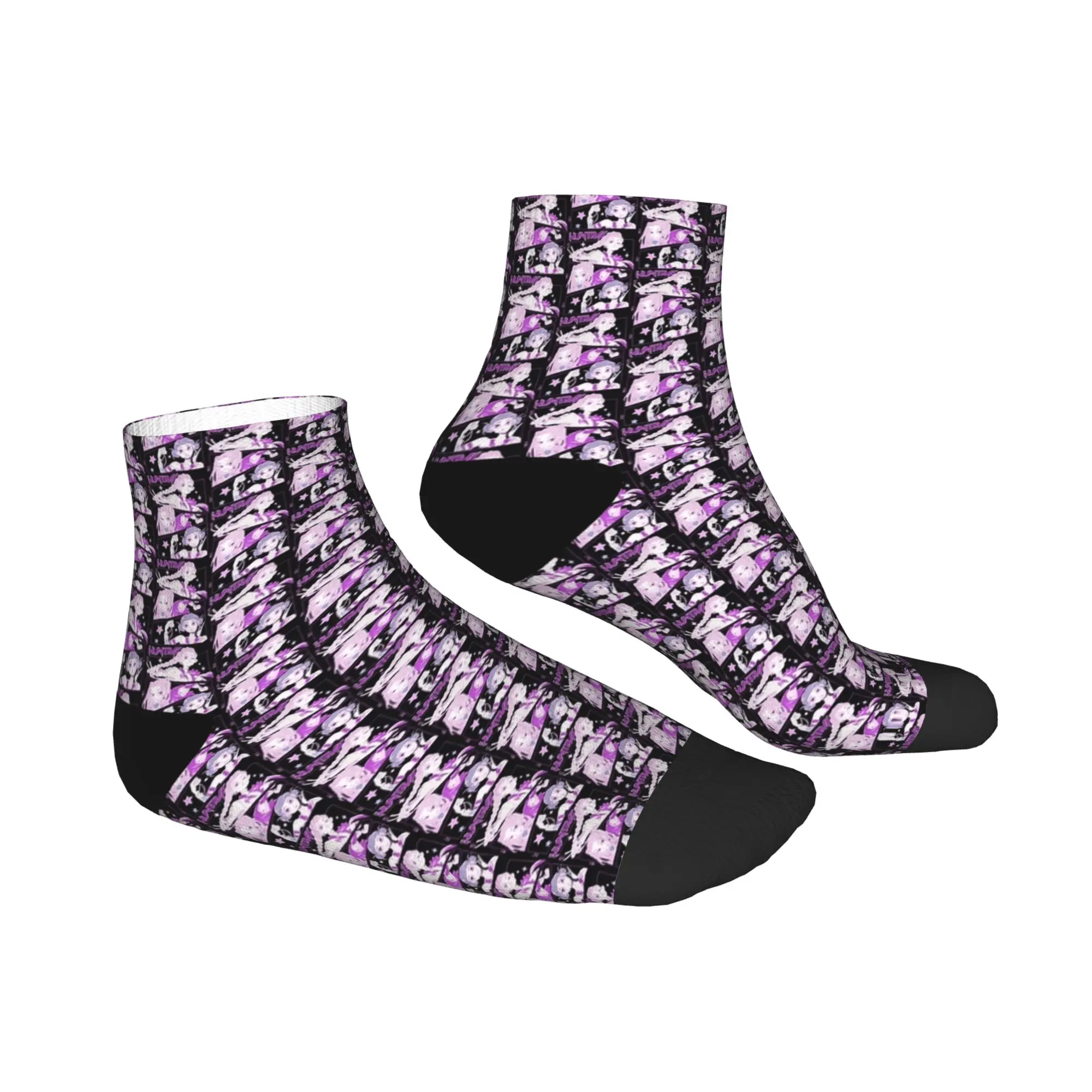 Scribble The Huntrix Kpop شيطان الصيادين الكاحل الجوارب موضة لينة تنفس الجوارب غير رسمية الصيف في الهواء الطلق مطبوعة غير زلق جورب