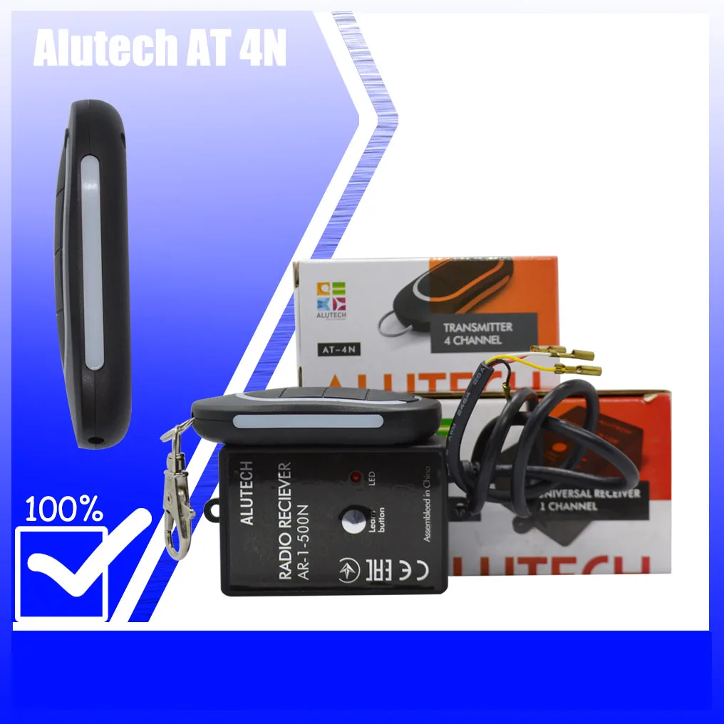 Alutech AR-1-500N 433.92MHz Dynamic Code Garage Remote Control For Alutech AT 4N Gate Barrier Door Opener Keychain