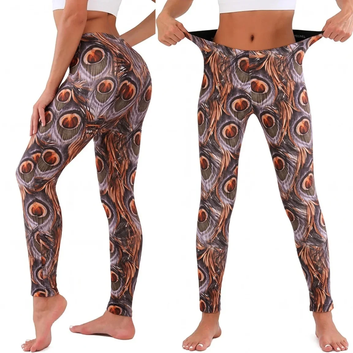 Summer Women Printed Yoga Leggings High Waist Breathable Quick Drying Yoga Pants Fitness Running Cycling Workout Gym Clothing