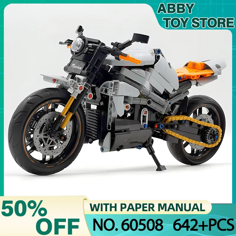 

V4CR Motorcycle Building Blocks MOC 60508 Locomotive Model Bricks Autocycle Scooter Vehicle High Tech Toy Kit Gift Boys Children