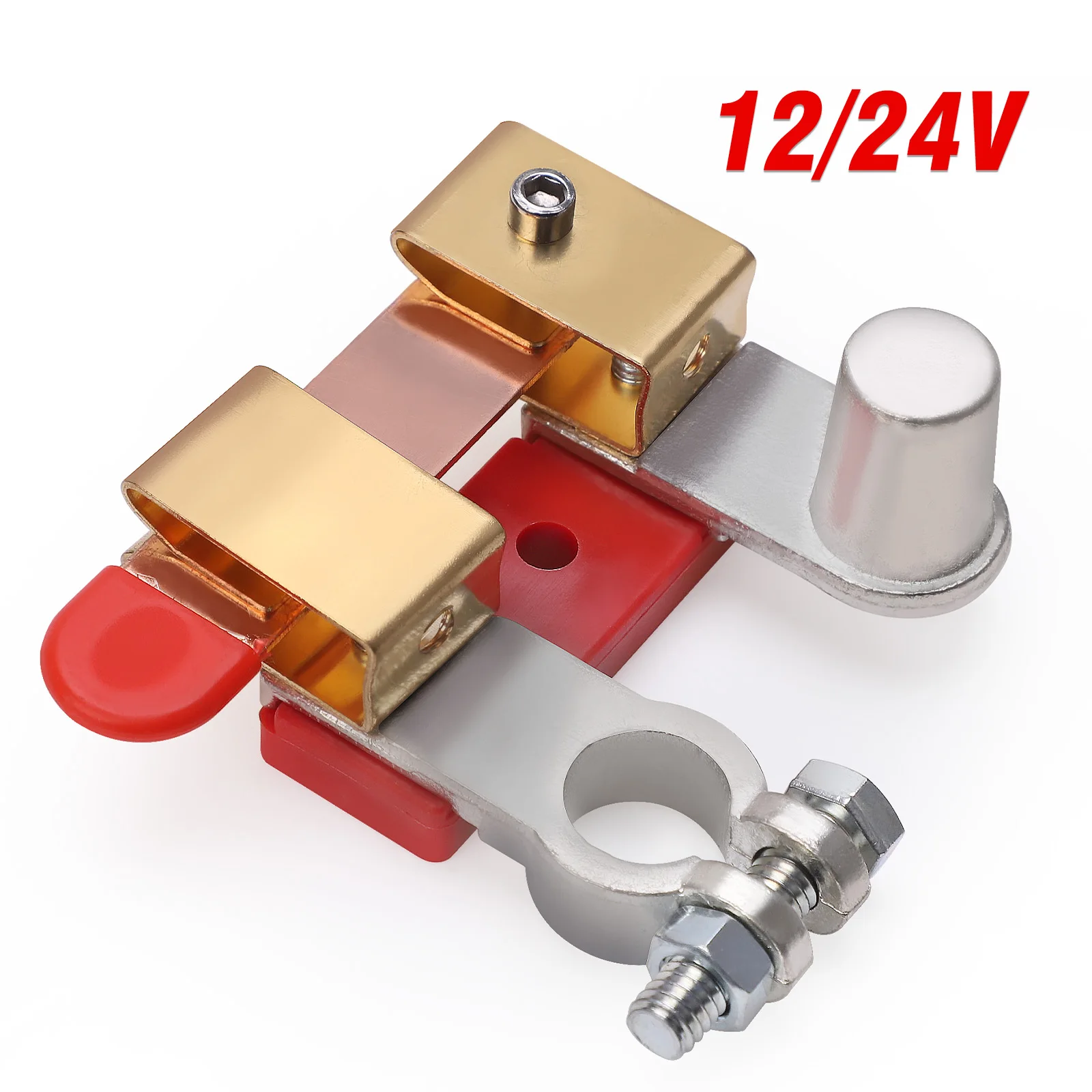 

12V 24V Battery Disconnect Switch for Auto Car RV Boat Truck Battery Cut Off Shut Off Switch Top Post Knife Blade Master Switch