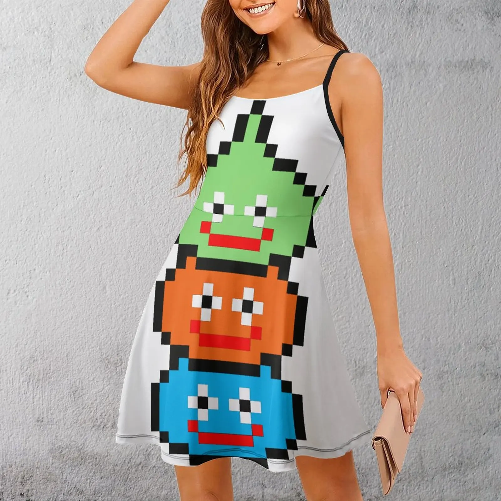 Sexy Slime Stack for Sale Women's Sling Dress Funny Novelty Cocktails  Woman's Gown The Dress Vintage