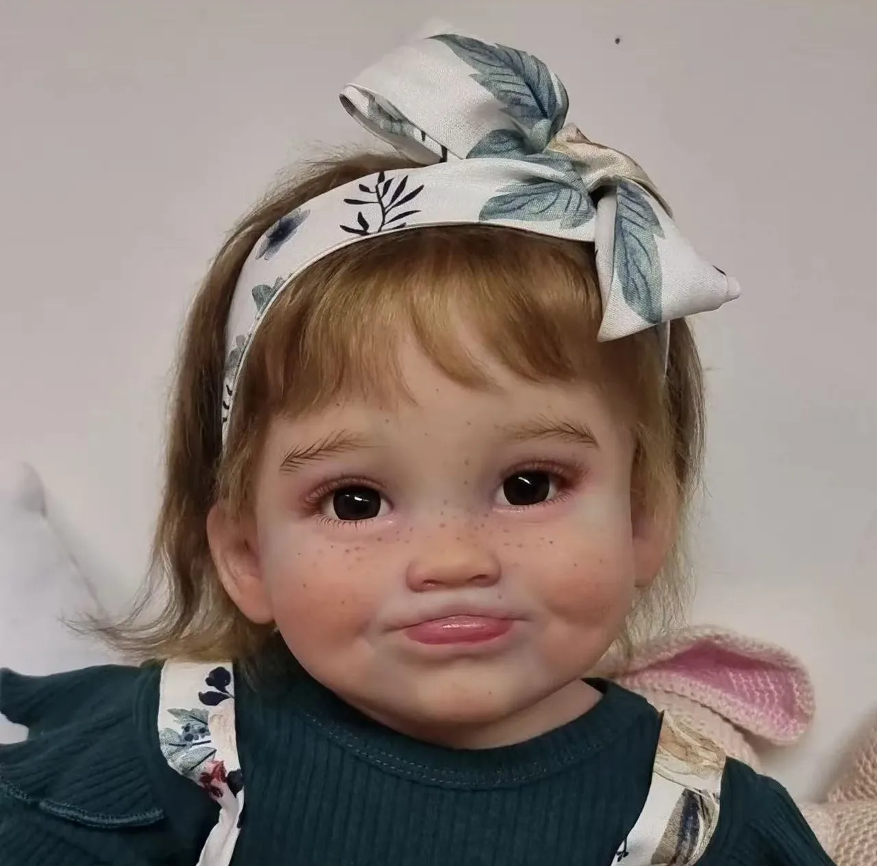 Finished 28inch Lovely Reborn Doll Rooted Hair Lifelike Toddler Girl Collect Toy