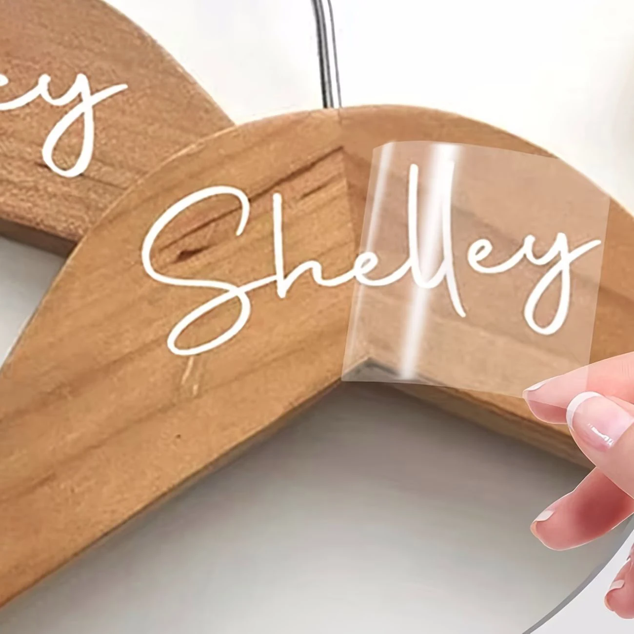 5Pcs Custom Decorative Sticker for Clothes Hanger, Self‑adhesive DIY Decal Hanger Sticker Only NO HANGER Included