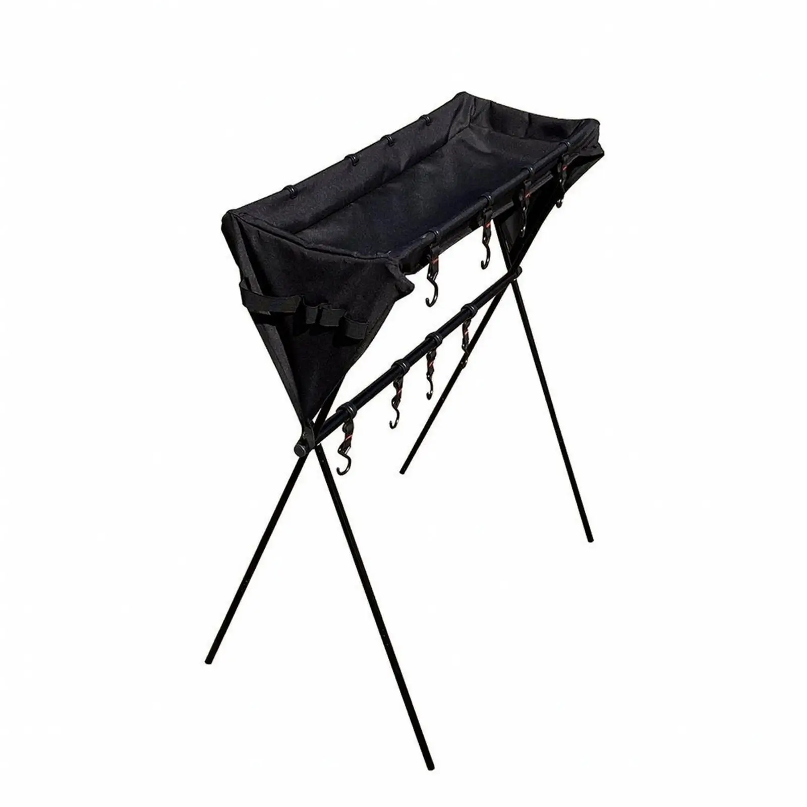 compact-folding-storage-rack-for-camping-with-hanging-hooks-and-carrying-bag-for-travel