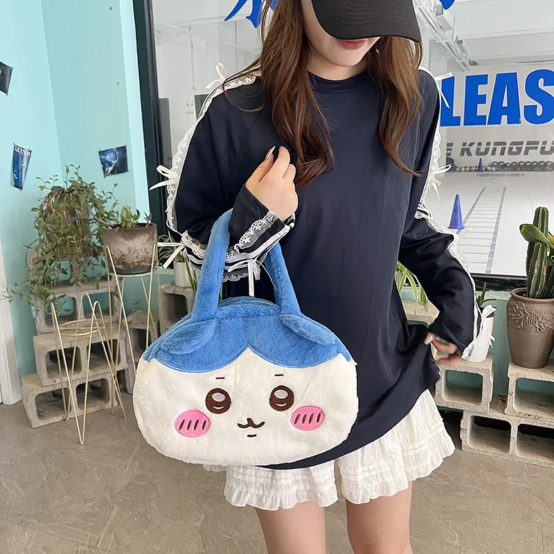 Chiikawa Cute Kawaii Xiaohachi Usaki Cartoon Plush Large Capacity Handbag Class Handbag