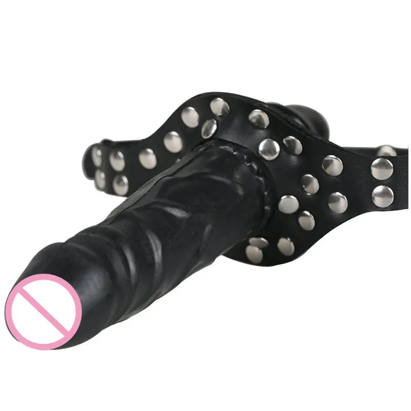 Double-Ended Mouth Gag Strapon Dildo Fetish Bdsm Bondage Penis Harness Erotic Sex Toys Products for Adults Couples Games