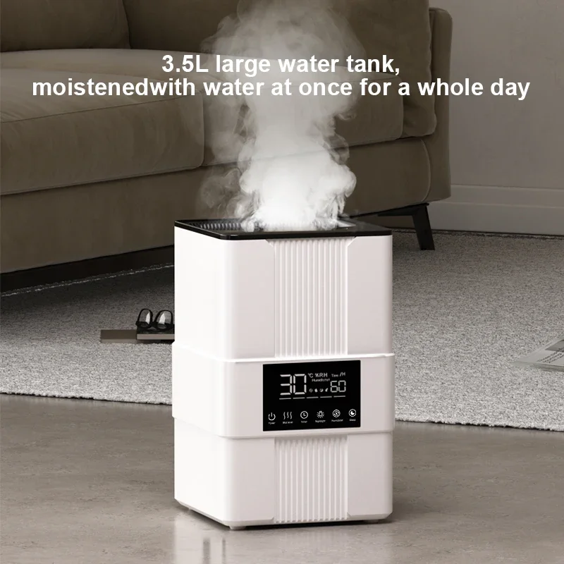 Optional Wifi Functions Simulated Flame Effect Touch And Remote Control Aroma Diffuser 3.5L Capacity Air Humidifier