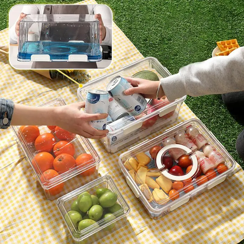 Boîte de Rangement des citrouille avec Poignée, Rangement de Proximité Transparent, Fournitures de Cuisine