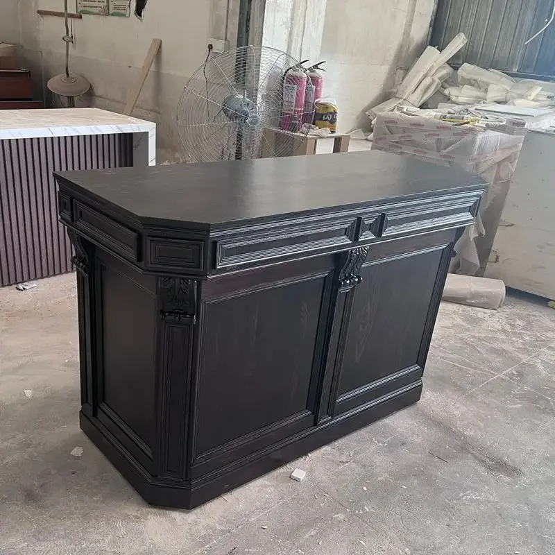 

European and American style checkout page retro tea house front desk