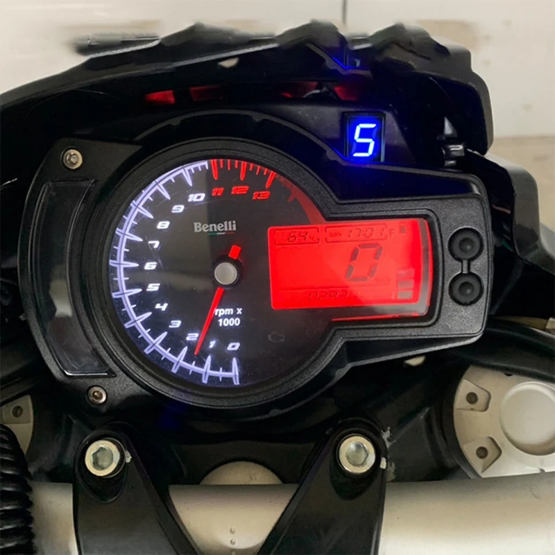 Red Display Motorcycle Gear Sensor Digital Gear Indicator Motorcycle Gear Counter Applicable for