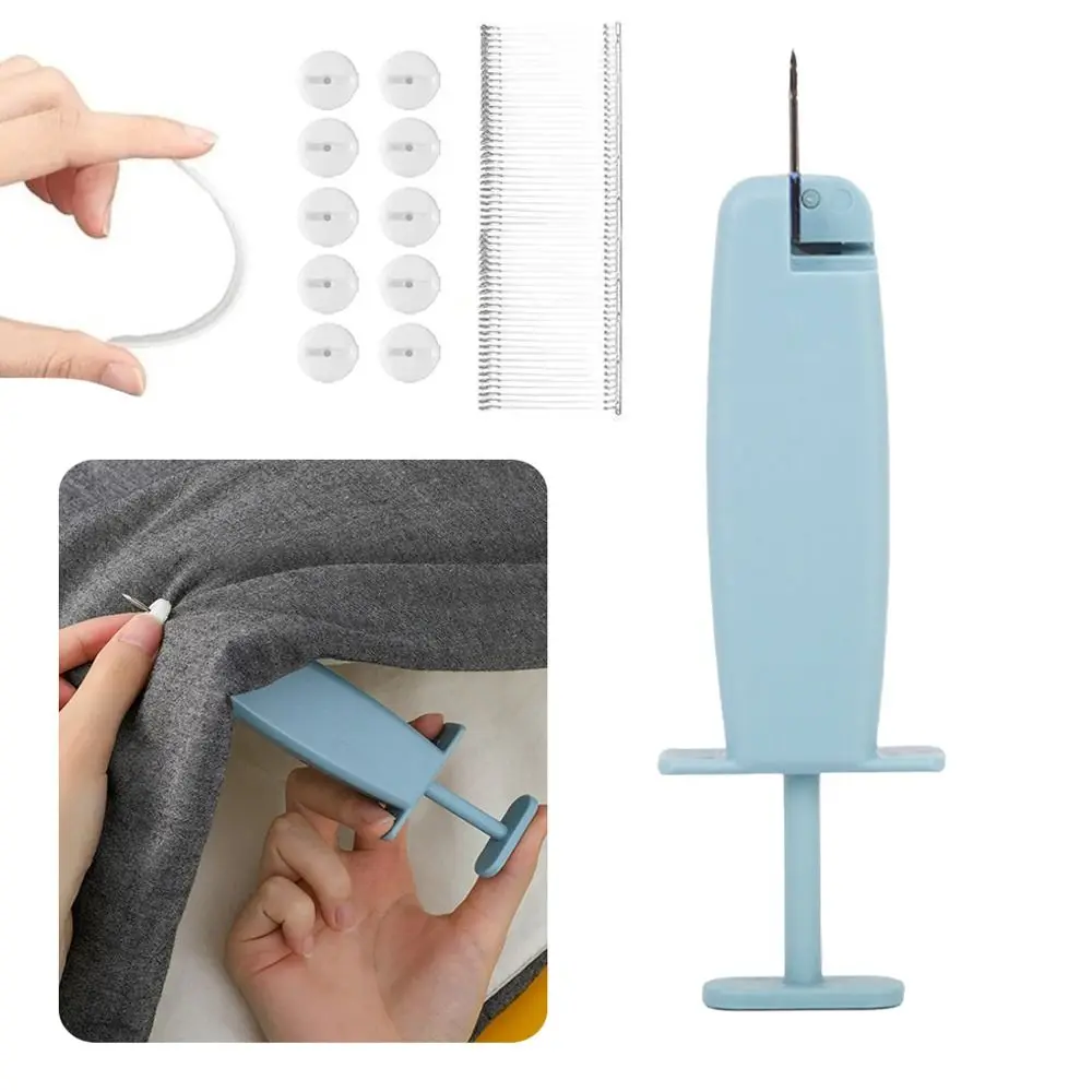 Edging Quick Clothing Fixer Easy To Use Handheld Clothing Quilt Fixer Mini with 200pcs Fasteners Micro Tagging Stitch Tool