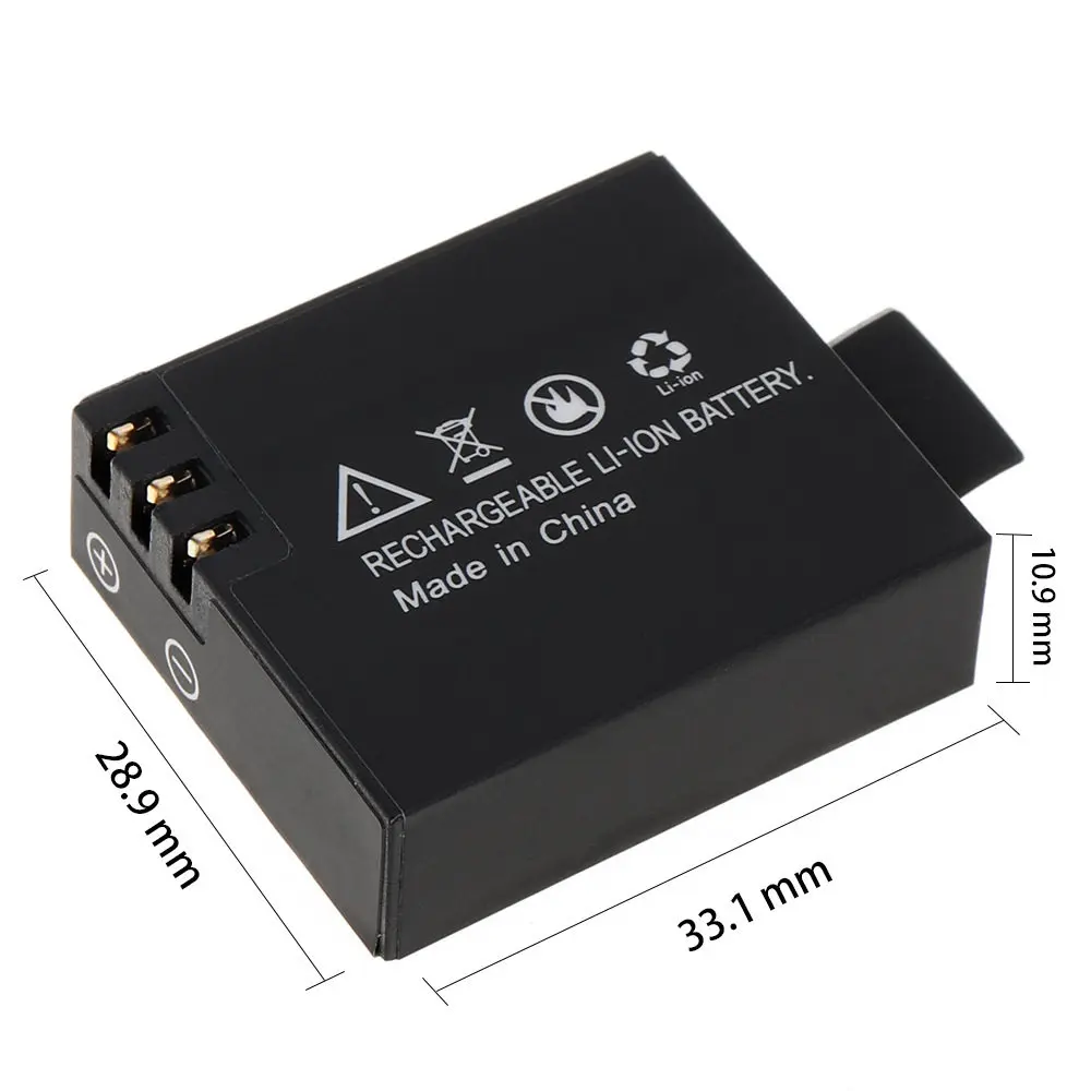 3.7V 900mAh Li-ion Rechargable Battery for SJCAM Sj4000 Sj6000 Sj7000 Sj8000 Sj9000 SJ9100 Sport Action Camera