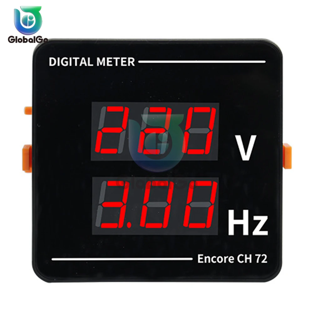 AC 50-500V 10.0-99.9Hz Hertz Digital AC Voltage Power Frequency Combination Meter Embedded Voltmeter 72*72mm