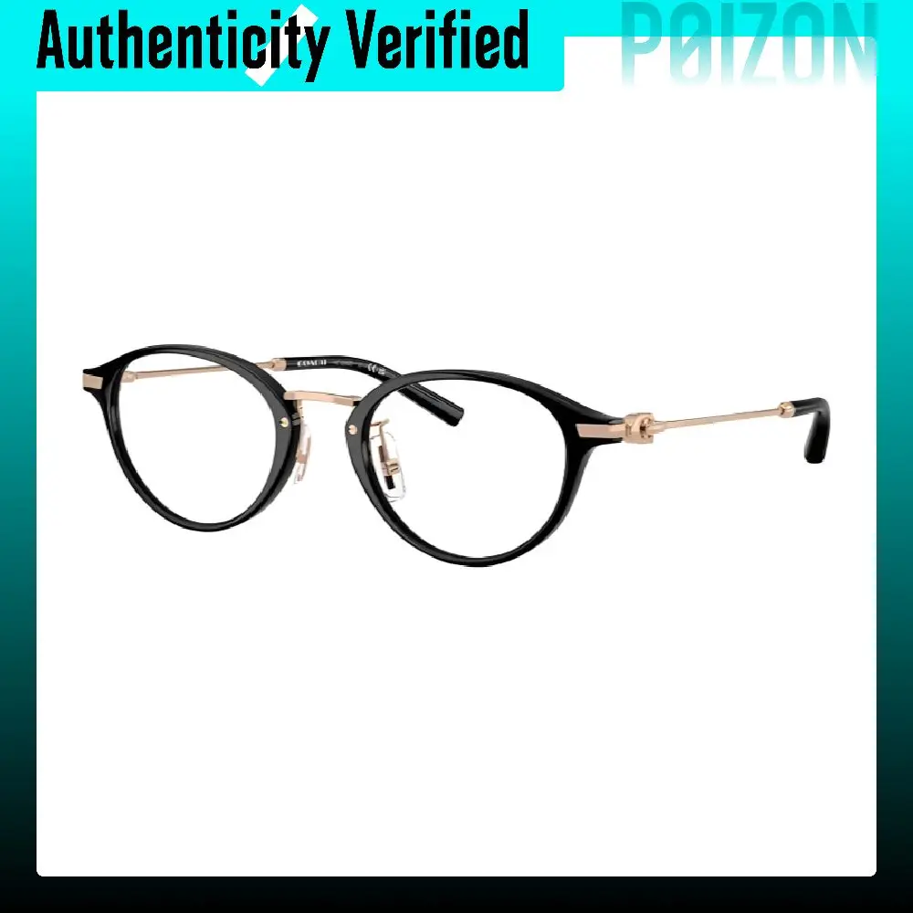 COACH Plate And Metal Oval Prescription Glasses Unisex Black 0HC6268D-5002