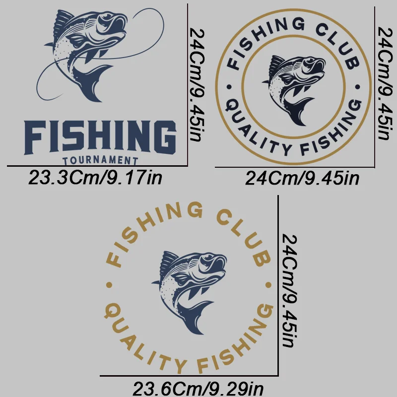 Outdoor sports fishing Ironing applications for clothing Patches DIY Print Vinyl Pattern transfers stickers for clothes Washable