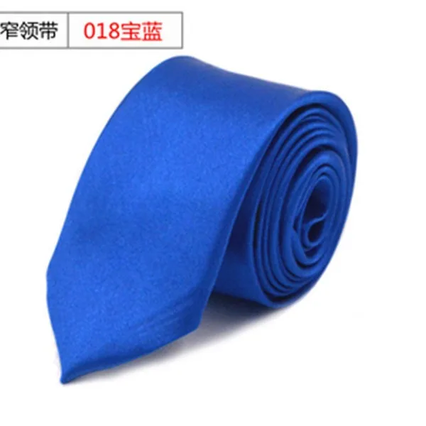 

Black Tie Men's Business Narrow Edition Wine Red 5CM Professional Wedding Student Blue Korean Edition Solid Color Tie Women