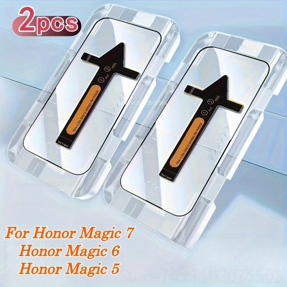 2Pcs HD Clear Tempered Glass for Honor Magic 6 Pro 5 Ultimate 6Lite Magic 7 Pro 7 RSR 5 Pro 4Lite 7Lite Bubble-Free Installation