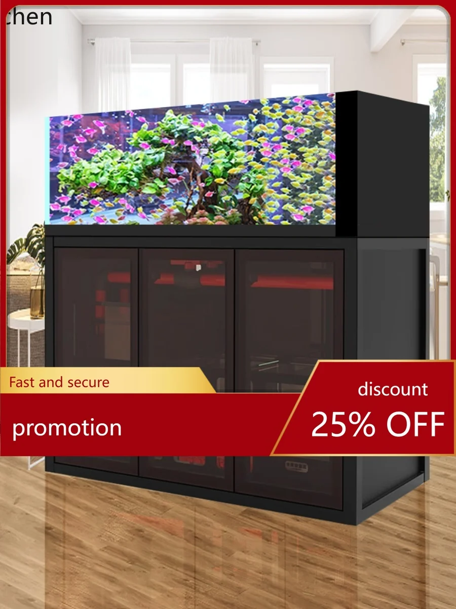 

YFY Fish Tank Aquarium Aquarium Bottom Filter Living Room Back Side Overflow Ecological Sea Tank