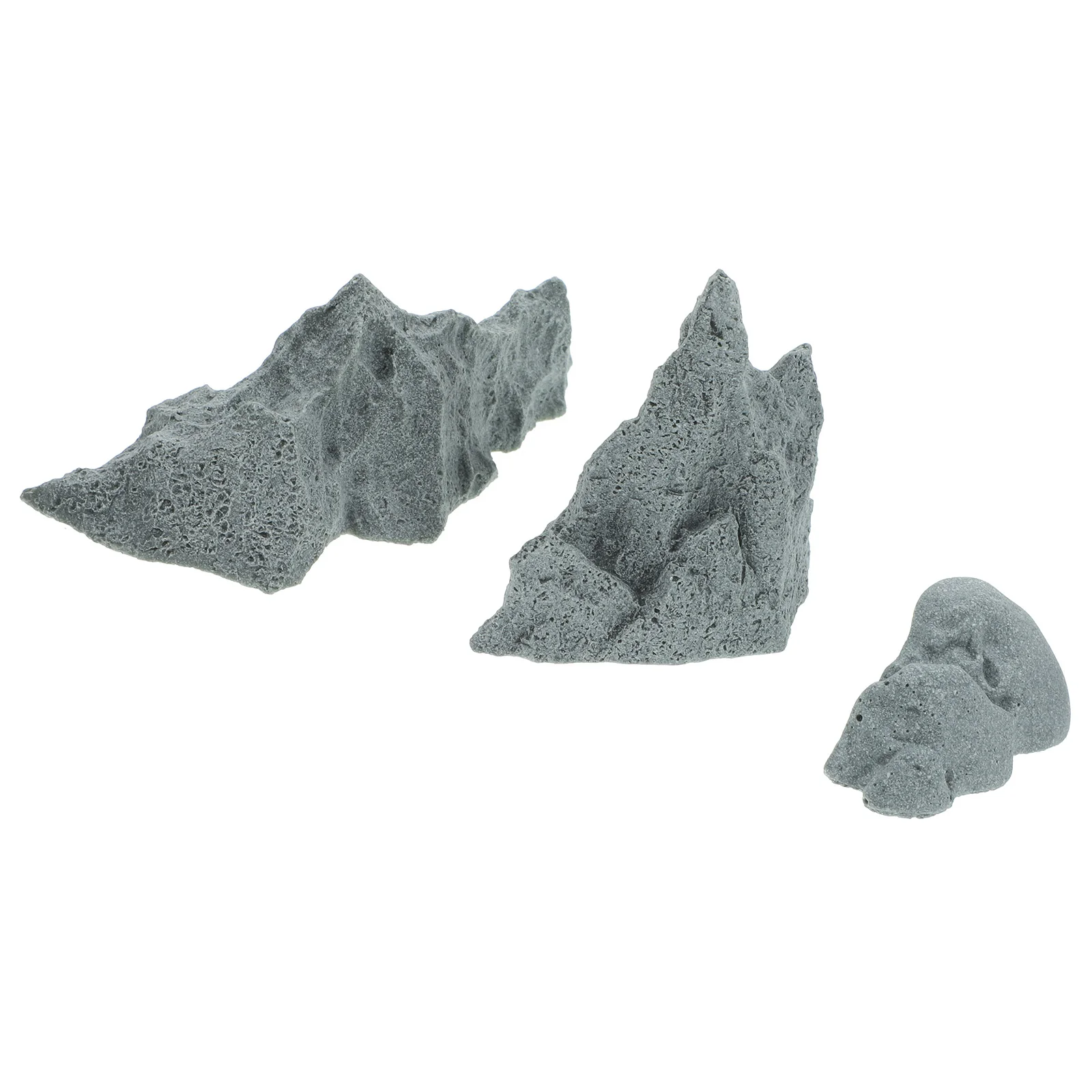 

3 Pcs Simulated Rockery Ornaments Sandstone Mini Decor Bonsai Landscaping Stone Micro Garden Yard Hotel Outdoor Props DIY