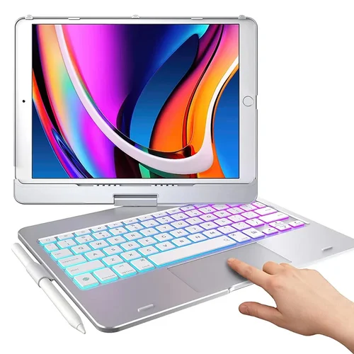 Funda con teclado mágico de 360 grados para iPad 11 A16 2025 Air 13 2024 para iPad 10,5 10,2 10th Air 4 5 Funda con teclado retroiluminado de 10,9 pulgadas