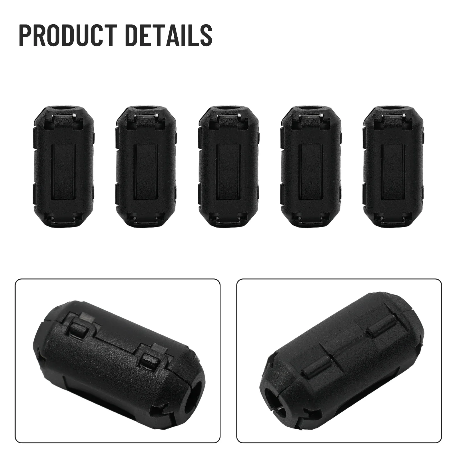 5pcs Ferrite CoreCord Ring Choke Bead RFI EMI Noise Suppressor Filter For Power Cord USB Antenna Audio Cable 3.5/5/7/9/13mm