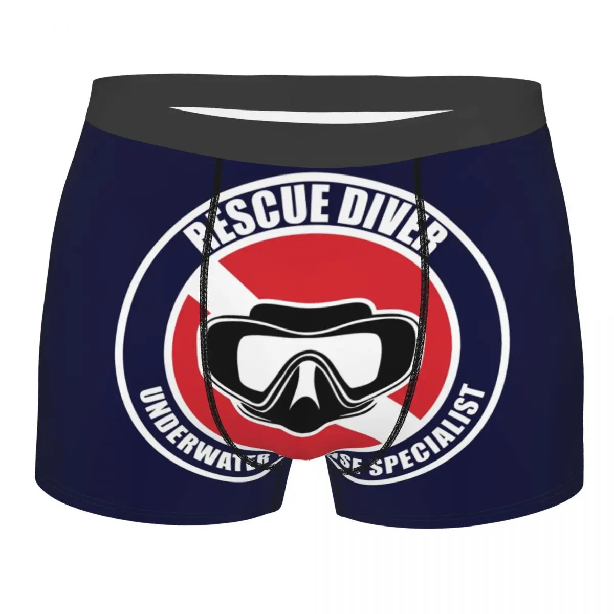 Custom Rescue Dive Diver Scuba Diving Underwear Men Breathbale Boxer Briefs