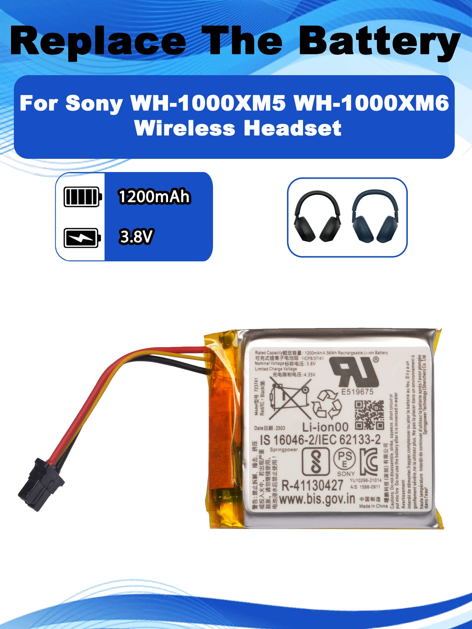 3.8V 1200Mah Replac…