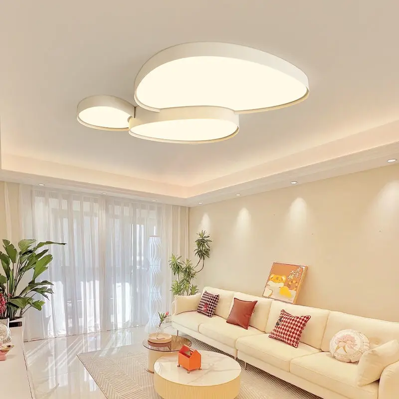 

Modern simple and atmospheric living room metal 2024 new full spectrum bedroom eye protection ceiling LED combination lamp