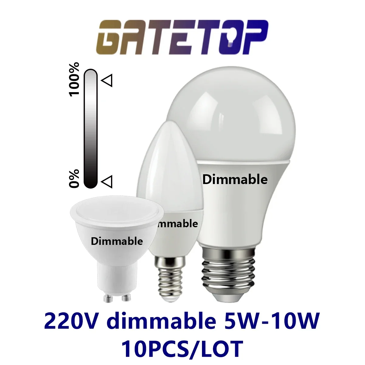 10pcs LED bulb lamp Spot candle lamp dimming 220V 5W-10W in accordance with ERP2.0 for 90% dimmer applications month lamp