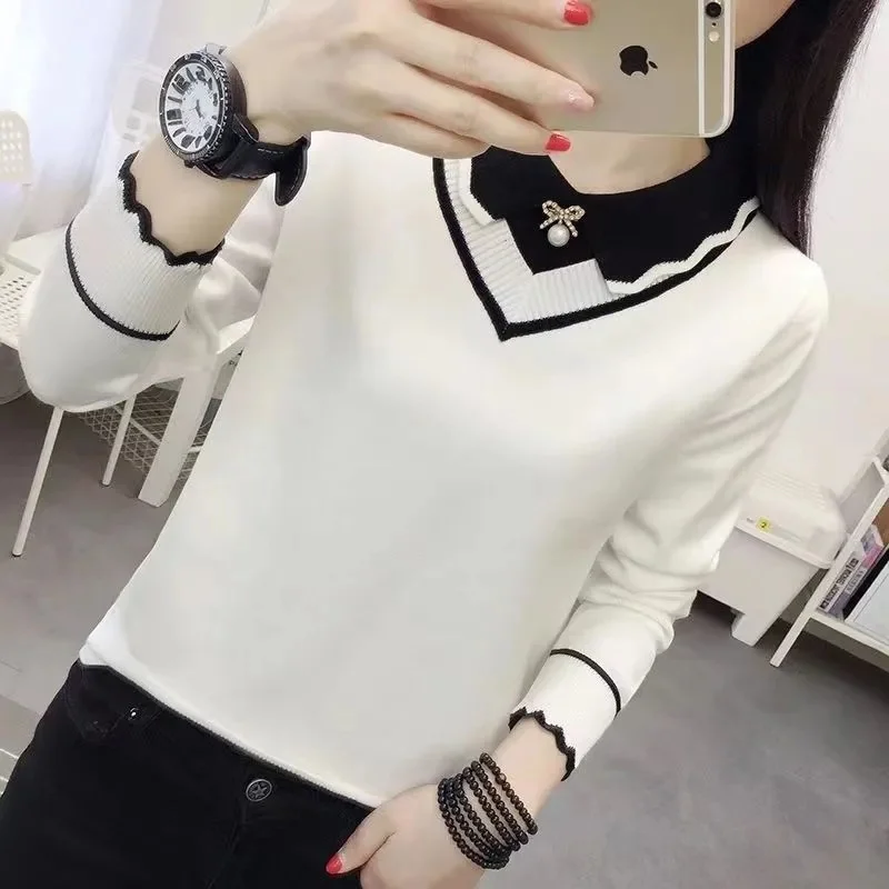 

2023 New Winter Sweater Women's Knitting Sweater Fashion Basic Top Autumn Warm Soft Pullover Knitwear Jumpers Femme Pull