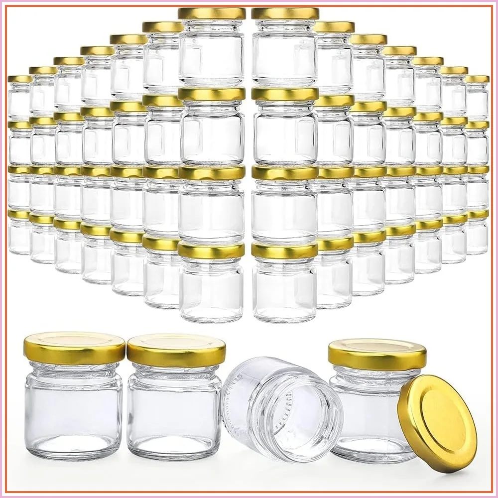 Mini Glass Jars with Airtight Lids 60 Pack