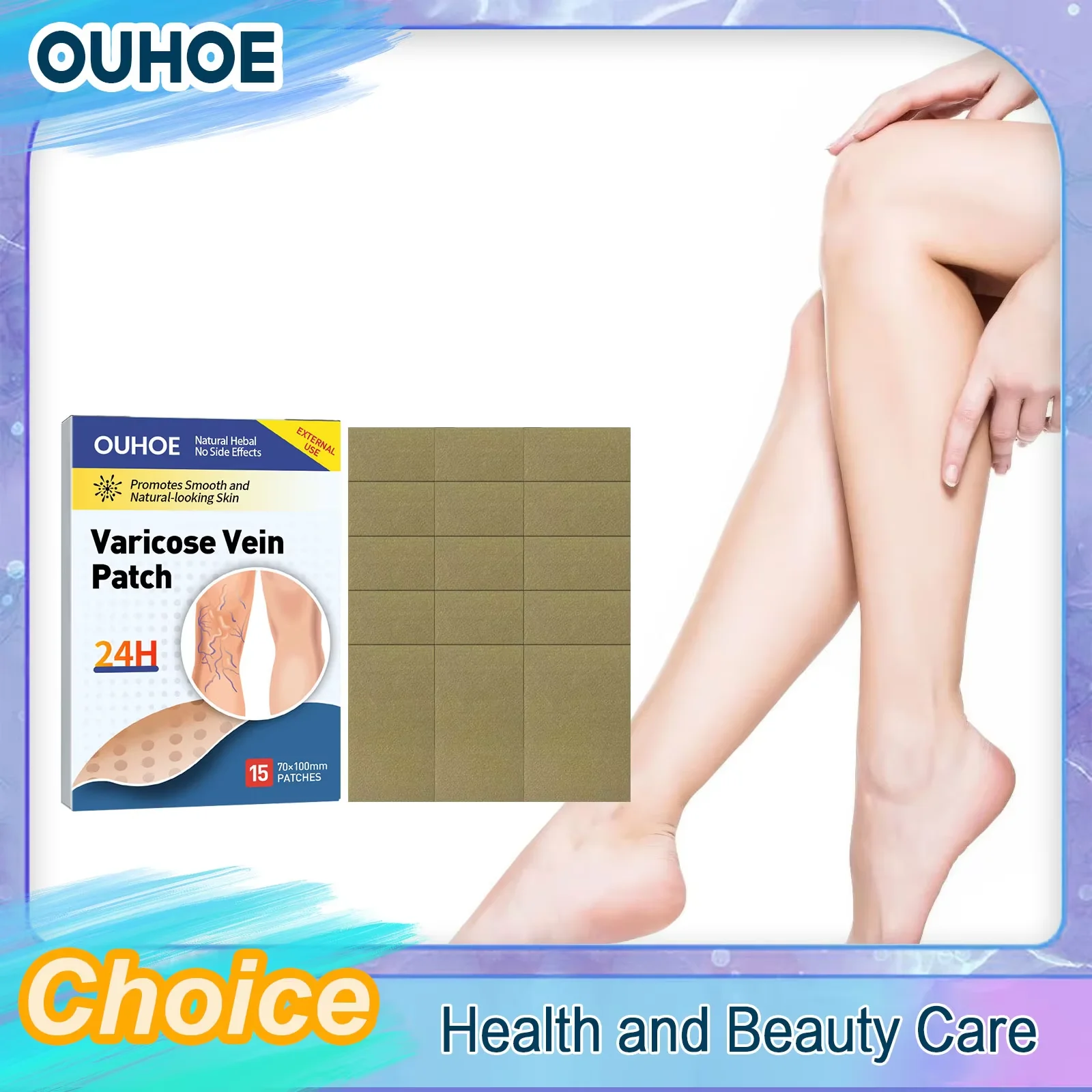 

Varicose Vein Patch Spider Legs Treatment Relieve Swelling Pain Vasculitis Phlebitis Improve Blood Foot Angiitis Removal Plaster