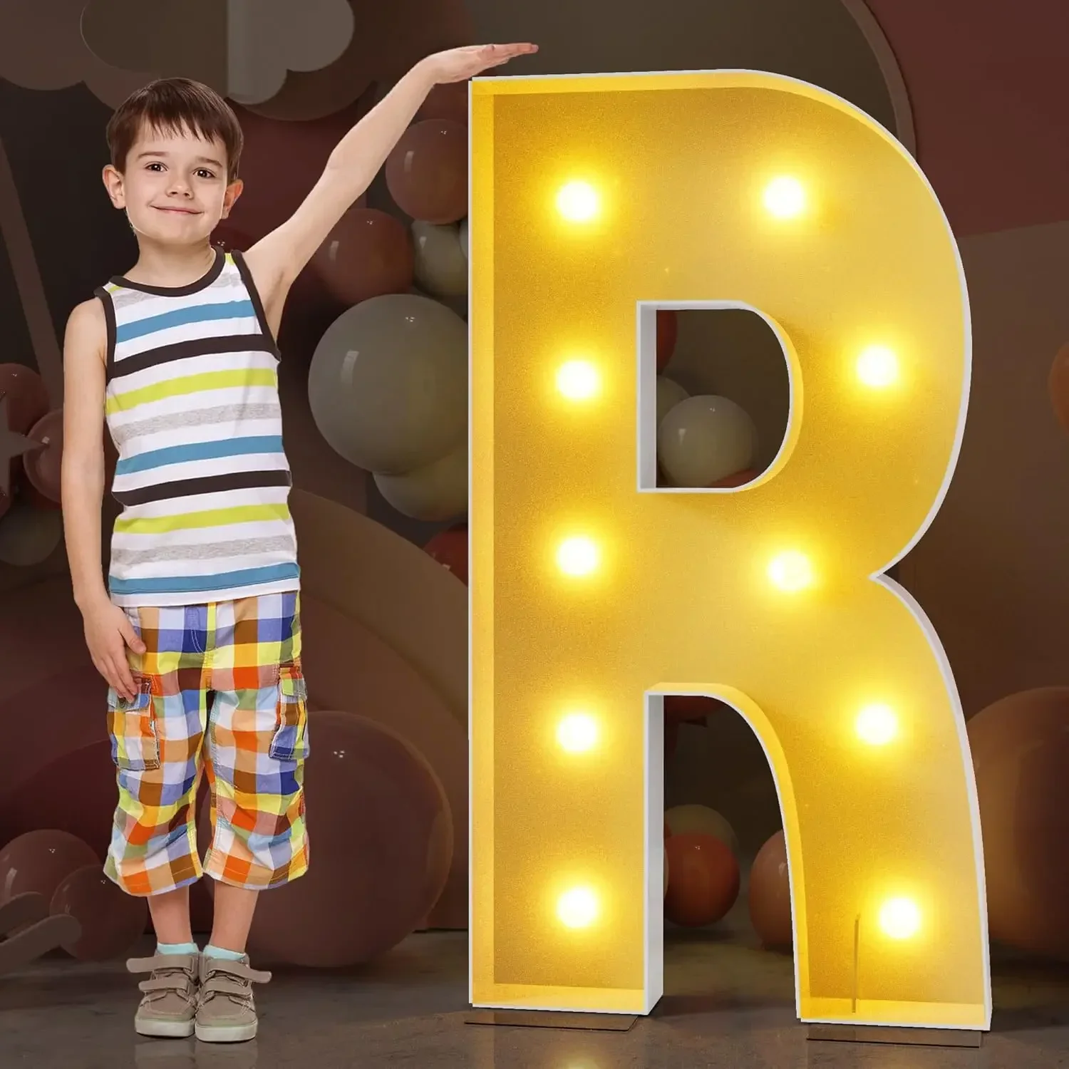 120CM DIY Marquee Letters Marquee Warme Lichtgevende Letters Grote Mozaïek Schuimplaat Letters XMAS LOVE BABY PROM Feestdecoratie