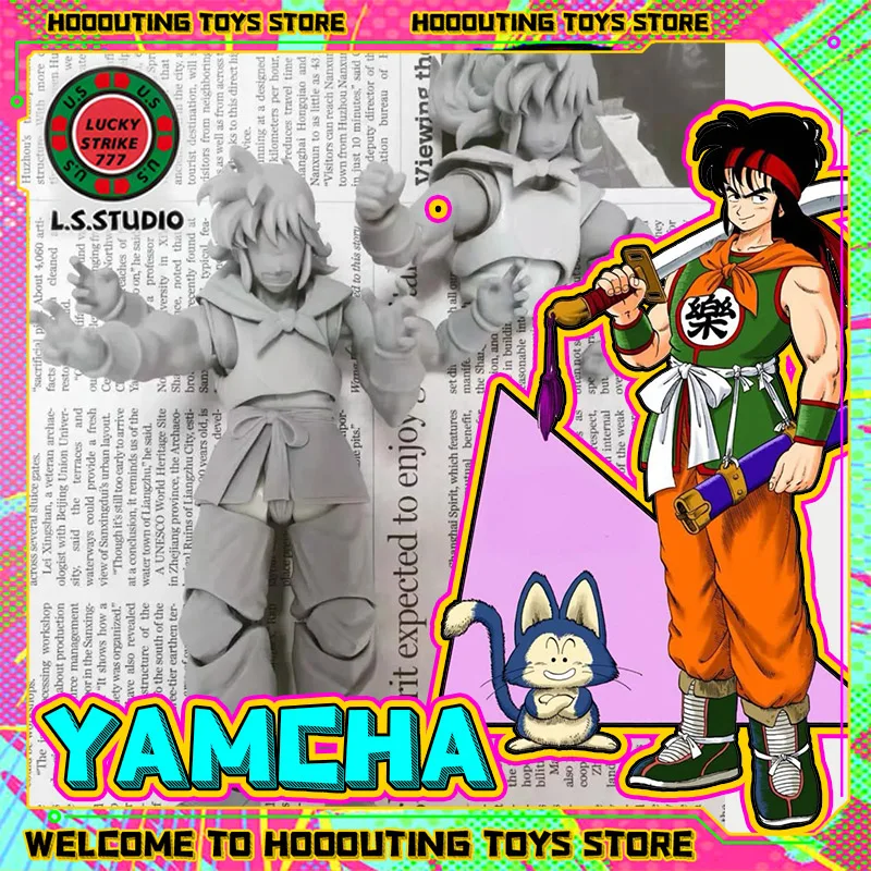 

NEW L.S.STUDIO Dragon Ball Z Yamcha Action Figure Desert Thief Anime Figure PUARU Kid Wolf Fang Fist Kit Gift Toys