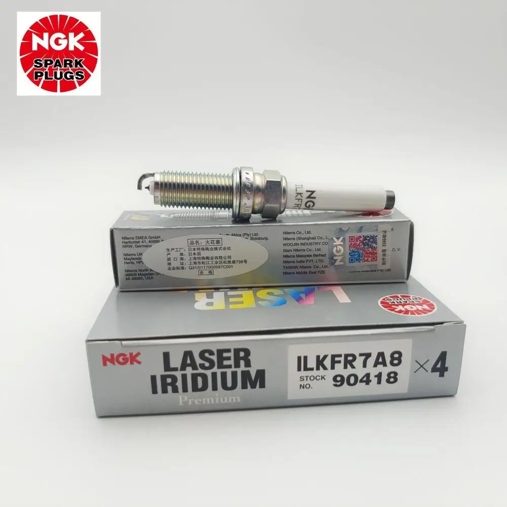 4Pcs Original NGK ILKFR7A8 90418 Brand New Laser  Iridium Platinum Spark Plug For Jeep Compass Renegade 2019-2022	1.3T	46338779