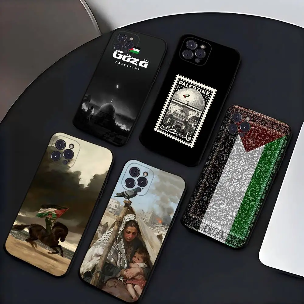 

Gaza Night View Black TPU Phone Case Fashion For iphone17 Air 16 15 14 13 12 Pro 11 Pro Max Plus Protective Case