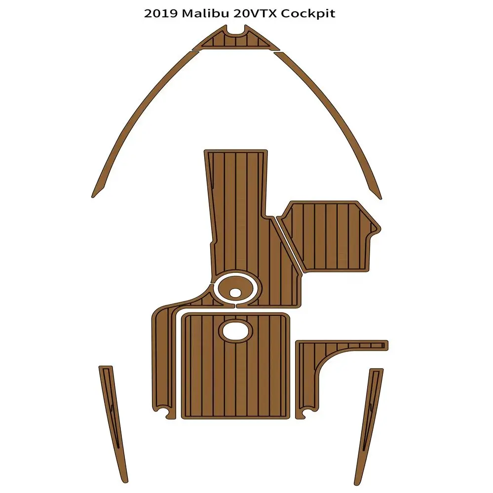 

2019 Malibu 20 VTX Cockpit Pad Boat EVA Foam Faux Teak Deck Floor Mat Seadek MarineMat Gatorstep Style Self Adhesive s1a7