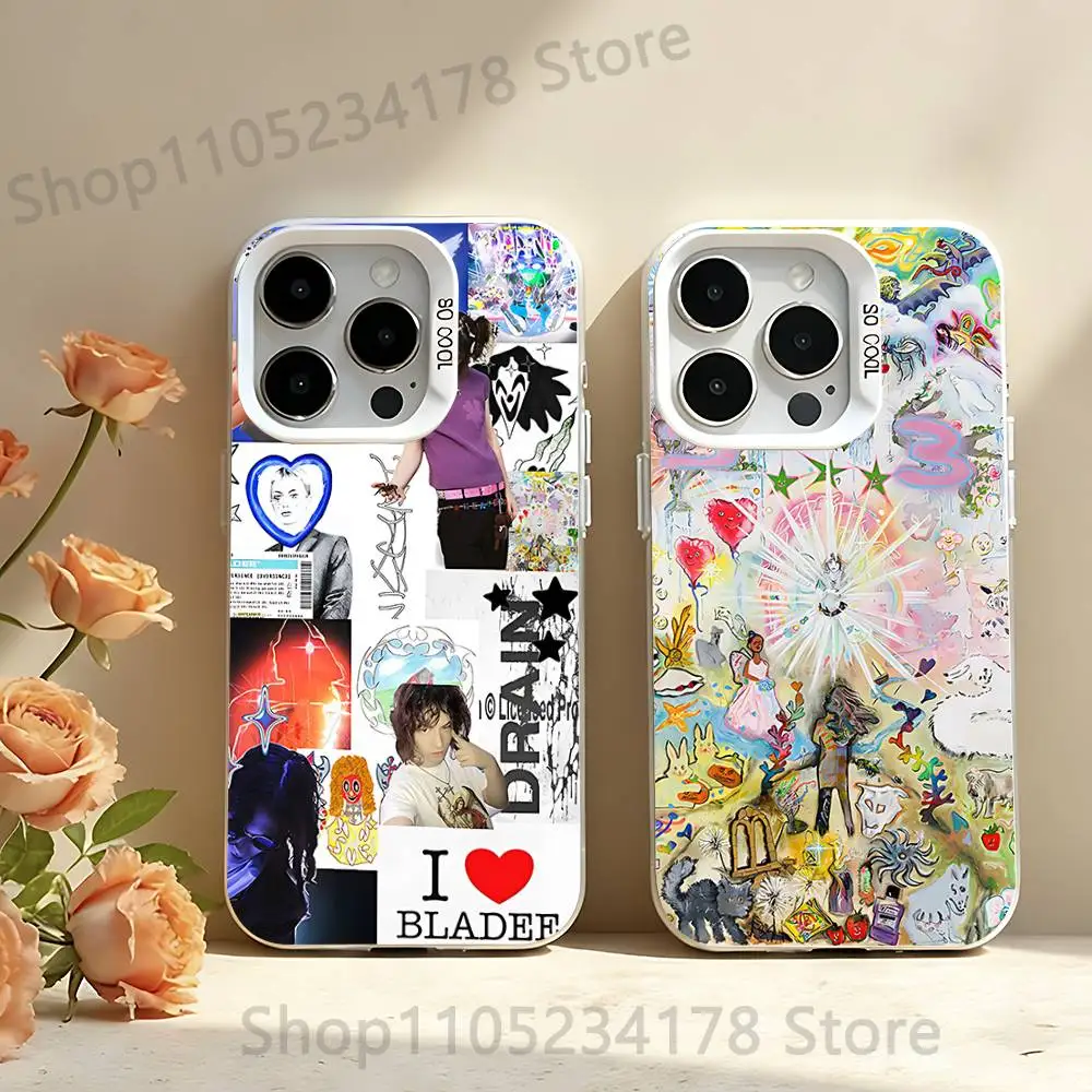 

Rapper singer B-Bladee 333 Phone Case IMD White Color Shell For IPhone 17 16 15 14 13 12 11 Pro Max Plus Pro SE Air Mini