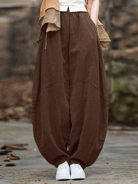 White Casual Pants 2025 New Sle Spring Loose Long Lantern Pants Tai Chi Sitting Posture ular Trend High Waist Long Trousers