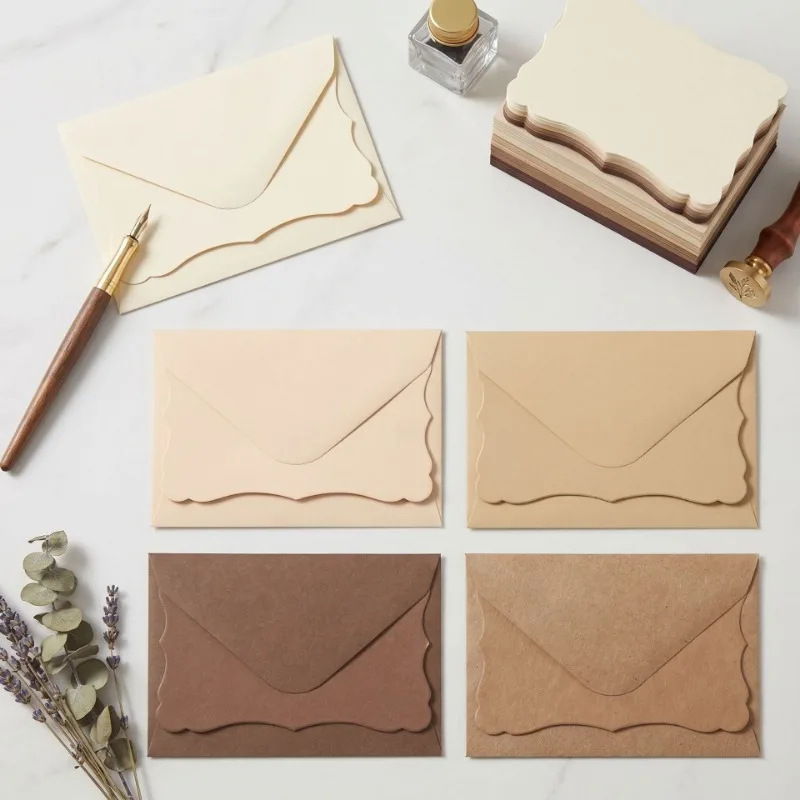 conjunto-de-papel-para-correspondencia-envelopes-europeus-simples-marrom-com-borda-ondulada-cartao-de-saudacao-em-branco-para-escrita-manual-convite-de-casamento-e-convite-comercial